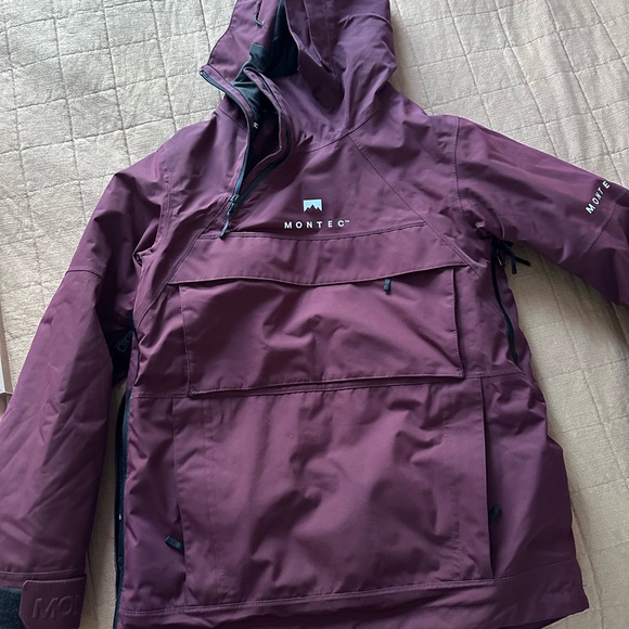 Montec Jackets & Blazers - Montec Burgundy Hooded Ski Jacket